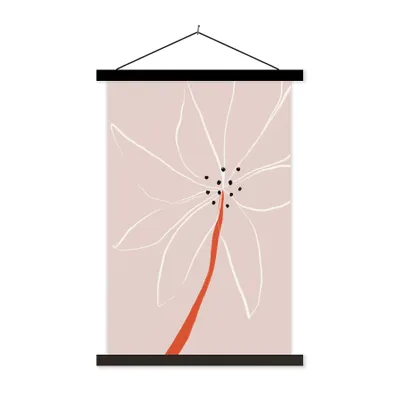 Produktbild von MuchoWow® Textilposter Blumen - Abstrakt - Pastell 60x90 cm mit schwarzem Rahmen - Poster Wohnzimmer