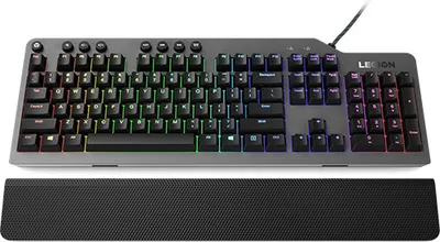 Image de Lenovo Legion K500, Avec fil, USB, Commutateur mécanique, QWERTY, RGB-LED, Noir, Gris
