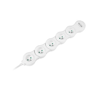 Obrázek produktu pro Prodlužovací kabel (had) Rebel , 5 zásuvek, 1,5 m kabel