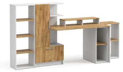 Zdjęcie produktu dla Biurko Vicco Tomy Biały/Dąb goldkraft 150 x 59 cm Zestaw 5, Model 59856