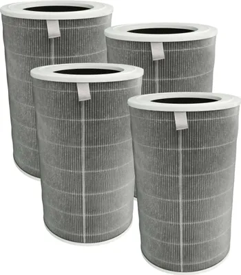 Produktbild von vhbw 4x Aktivkohlefilter Ersatz für Xiaomi 6934177743672, M15R-FLP-GL für Luftreiniger - H12 Luftfilter Grau Weiß