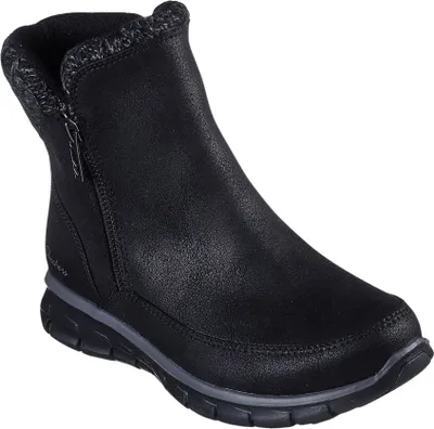Produktbild von Skechers Synergy - Lovely Collab  Enkellaarsjes Plat - Zwart - Maat 39