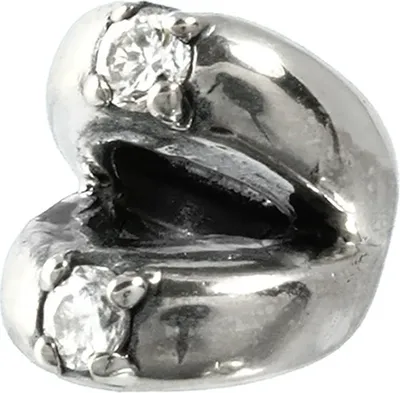 Produktbild von CarloBiagi Charm Bead Ring Zirkonia 925 Echt Silber Schmuck Element D2BBSCZ50C