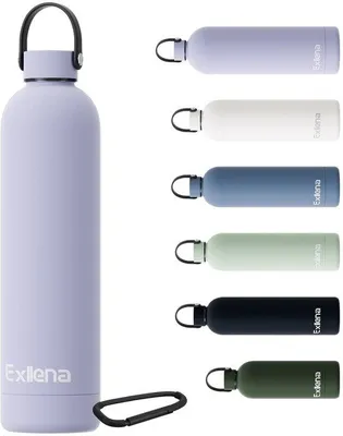 Productafbeelding van Isolerende Waterfles 750 ml met Carabiner