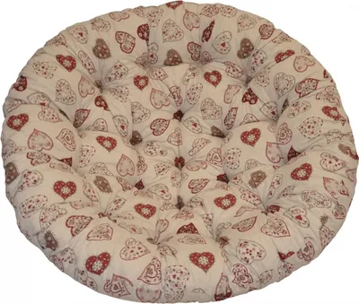 Obrázek produktu pro Polstr na křeslo papasan 115 cm motiv červená srdce