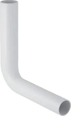 A white pipe fitting on a white background.