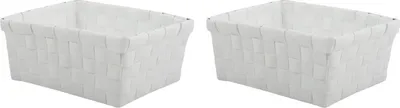 Produktbild von MSV Aufbewahrungskörbchen 19x14x8 cm Weiss 2er Set