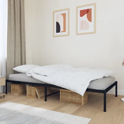 Produktbild von Bettgestell Metall Schwarz 90x200 cm , Klassische Betten Design 2024