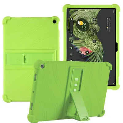 Obrázek produktu pro Tableta Pouzdro pro Google Pixel Tablet 10,95", nárazuvzdorné měkké silikonové ochranné pouzdro se stojánkem Zelená