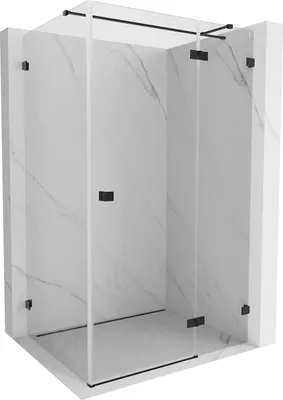 Produktbild von Mexen Lunar T Duschkabine rechts öffnend 125 x 100 cm, transparent, schwarz - 834T-125-100-70-00-P