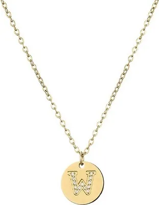 Image de Collier Alphabet W / Or - Élégance Unie KP21228
