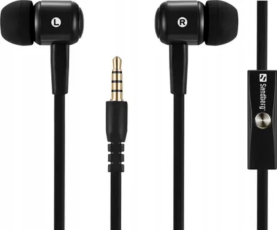 Produktbild von Sandberg Speak’n Go In-Earset Black, Kabelgebunden, 20 - 20000 Hz, Anrufe/Musik, 25 g, Kopfhörer, Schwarz