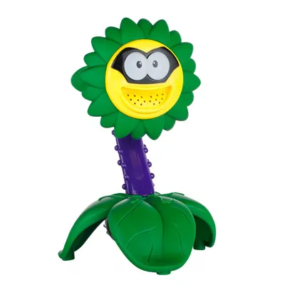 A toy flower sprinkler for outdoor play.