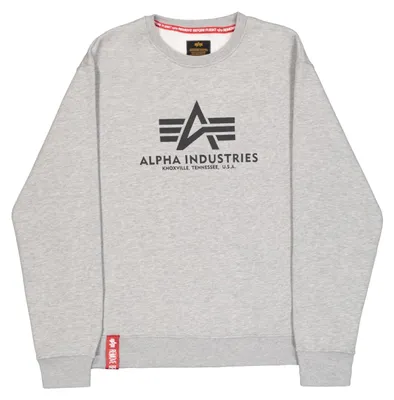 Immagine prodotto di Felpa da uomo Alpha Industries, modello Basic, colore grigio melange