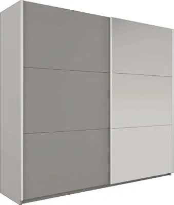 Produktbild von Masseno Schiebetürenschrank IVERN 151/215/65 cm 2-türig mit Spiegel Grau