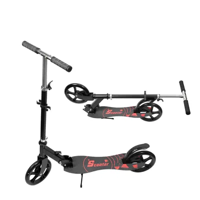 Produktbild von Kinder Scooter Cityroller 2-Rad klappbar höhenverstellbar belastbar bis 70kg Schwarz