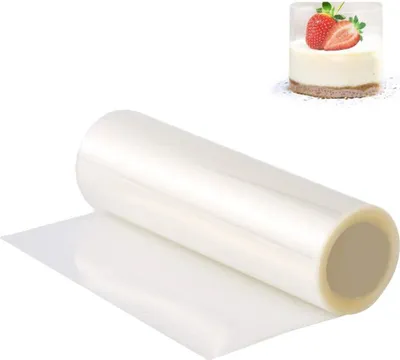 Obrázok produktu pre Transparentné koláčové goliere na okraji torty Baliaca páska na balenie plechu Dekorácia na okraji torty Roll na zdobenie torty Mousse Cake (15 cm * 10 m)
