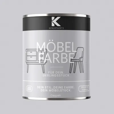 Produktbild von Kenzopaints 750ml Möbelfarbe Möbellack Buntlack Farbraum - Claypath