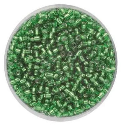 Produktbild von Glorex Rocailles Silbereinzug 2,6 mm 17 g, grün