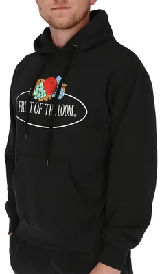 Produktbild von Fruit of the Loom Kapuzenpullover mit Vintage-Logo Farbe: schwarz Größe: L