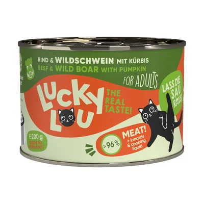 Produktbild von Lucky Lou Lifestage Adult Rind & Wildschwein 6x 200 g