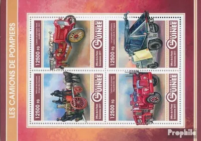 Produktbild von Briefmarken Guinea 2017 Mi 12361-12364 Kleinbogen (kompl. Ausgabe) postfrisch Feuerwehrfahrzeuge