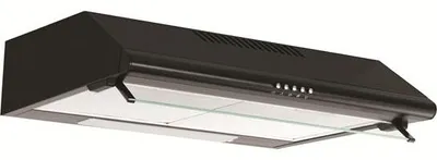 Image de Hotte visière 60cm 230m3/h noir - Glem Gas - GHC620BK -