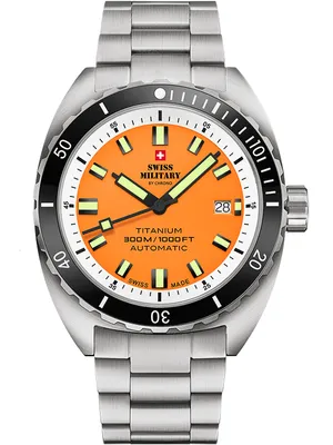 Produktbild von Swiss Military SMA34100.04 Diver Titanium Automatik Herrenuhr 42mm 30ATM