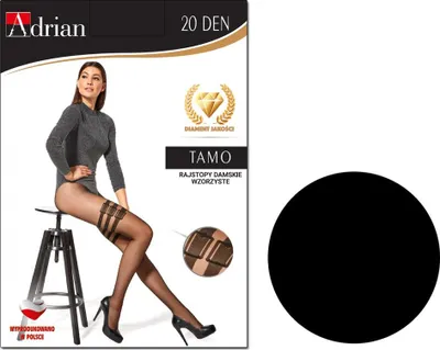 Produktbild von Gemusterte Strumpfhosen wie Tattoo-Strümpfe 2 Nero