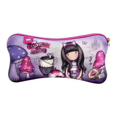 Image de Trousse d'école Gorjuss Cheshire cat Lila (22 x 11.3 x 1 cm)