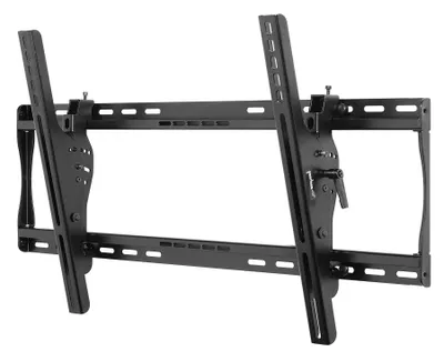 A black TV wall mount is shown against a white background.