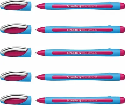 Produktbild von Kugelschreiber Schneider Slider Memo XB - 5er-Set Pink