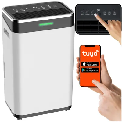 Luftentfeuchter 25 l/Tag, WLAN-App, leise, weiß