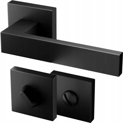 Image de Poignée de porte intérieure Gamar Tenorio Loft Noir mat WC