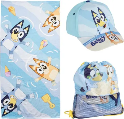Produktbild von Bluey Set Handtuch +  Tasche +  Mü tze