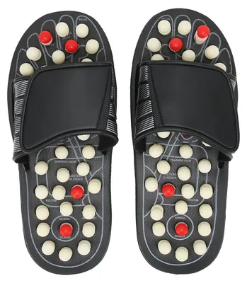 Produktbild von Fußmassagegerät, Hausschuhe, Outdoor-Reflexzonen-Sandalen, Stressabbau, Akupressur-Schuhe, Geschenk 44-45