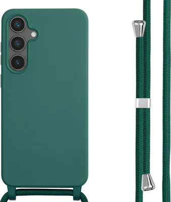 Image de imoshion Étui en silicone avec cordon pour le Samsung Galaxy S24 FE - Vert foncé
