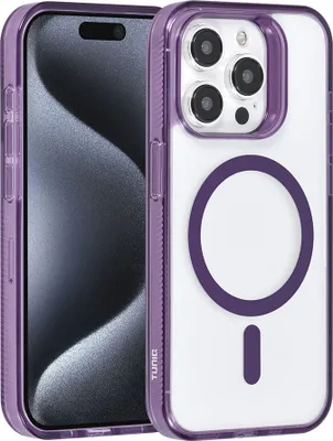 Immagine prodotto di Custodia posteriore TUNIQ per iPhone 15 Pro - Silicone Magsafe - Viola