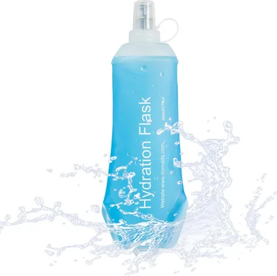 Produktbild von Zusammenklappbare Hydratationsflasche 500ml - Weiche TPU Wasserflasche für Radfahren, Wandern und Outdoor-Aktivitäten