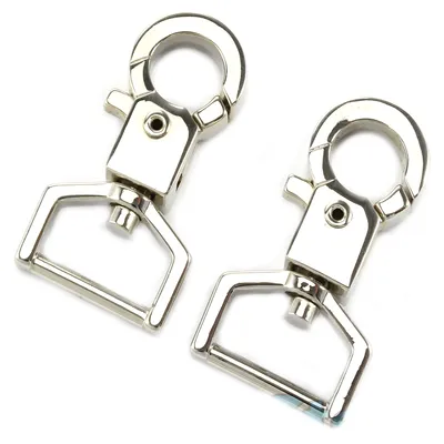 Produktbild von 5 Schnappverschluss karabiner 45 x 25mm mit Wirbel Gurtbreite 18mm Karabiner