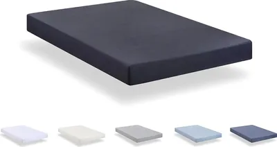 Imagen del producto de Sábana bajera de microfibra, color gris oscuro, 140x190/200 cm, elástica, para colchones de hasta 30 cm de altura
