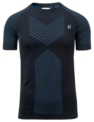 Image de Huari - T-shirt "Tazh" pour hommes, modèle IG6079 (Taille L) (Noir/Marine)