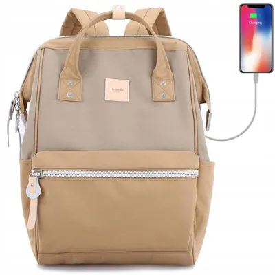 Produktbild von Himawari Damen Stadt Rucksack Laptop USB Camel 1881