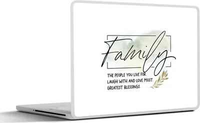 Produktbild von MuchoWow® Laptop Aufkleber Sticker Cover Zitate - Sprichwörter - Familie 30x22 cm - Laptop-Sticker