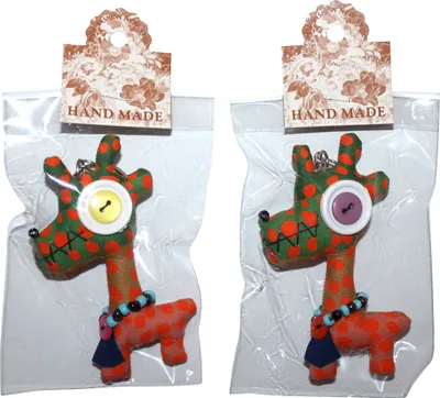 Produktbild von Tier-Anhänger mit Knopfaugen - Giraffe 06 - Tierpüppchen