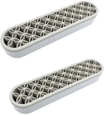 Immagine prodotto di Valigetta per trucco in silicone - Organizer per pennelli - Arredamento per ufficio - Trousse per pennelli e accessori - Set da 2 pezzi - Grigio