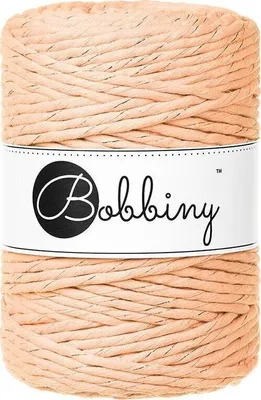 Obrázek produktu pro Bobbiny Macrame Cord 5 mm 100 m Unicolor Peach Fuzz Šňůra