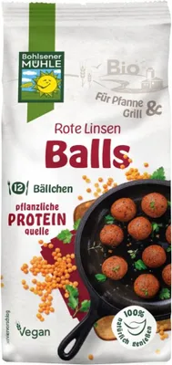 Produktbild von Bohlsener Mühle Rote Linsen Balls -- 165g