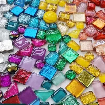 Immagine prodotto di Set di tessere in vetro artistico e mosaico - Mix decorativo versatile