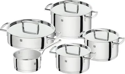 Produktbild von Famanu Kochtopfset Edelstahl - 4-teiliges Set für alle Wärmequellen
